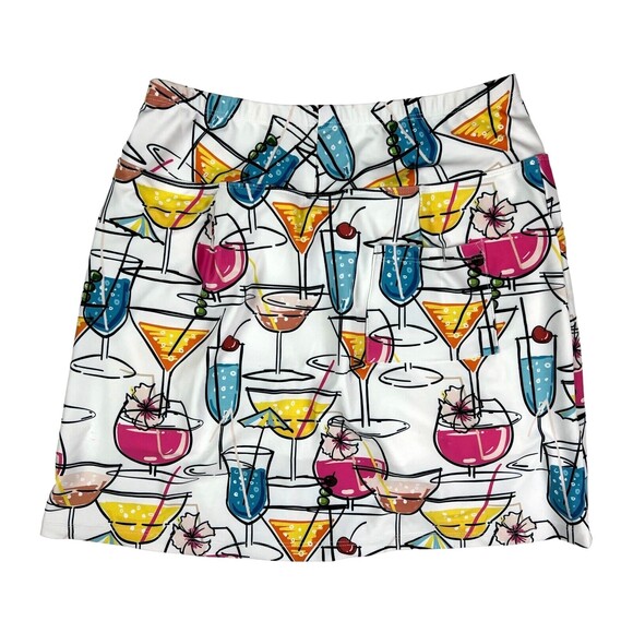 B Skinz Club House Skort  Women's XS  White Cocktails Activewear Pull-on - Picture 3 of 7